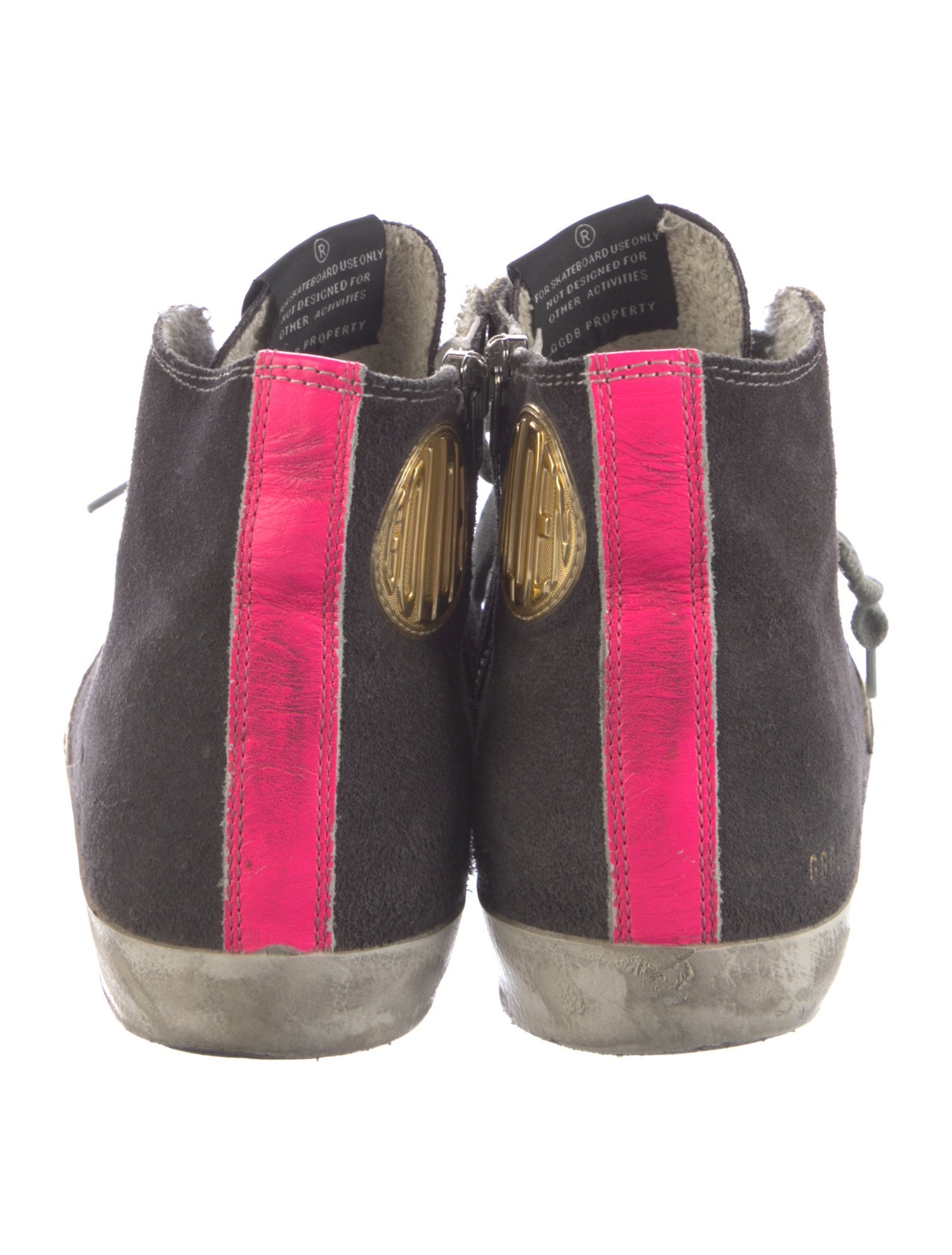 Golden Goose Suede Colorblock Pattern Sneakers